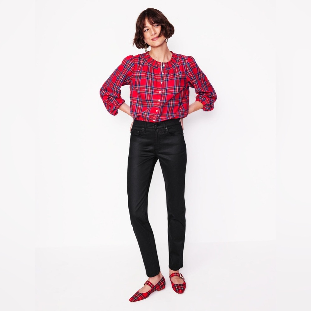 Boden Coated Black Skinny Jeans